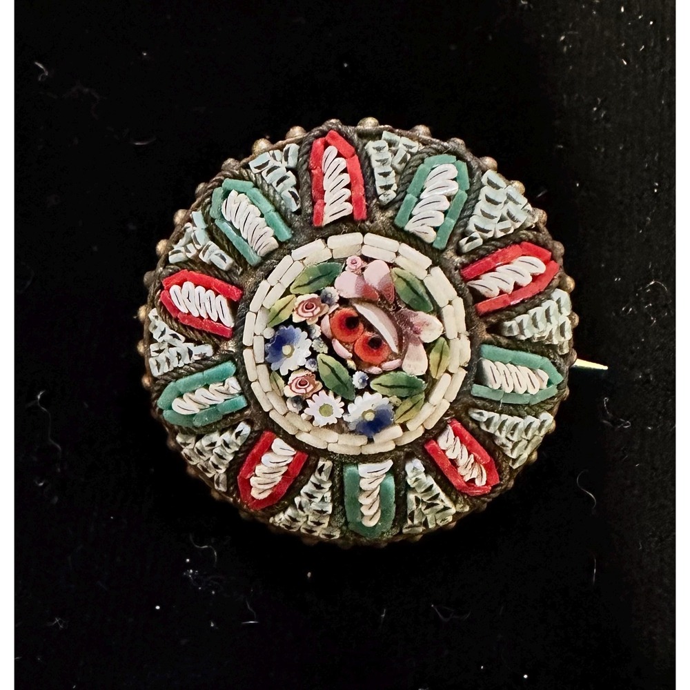 Victorian Micro Mosaic Pin
